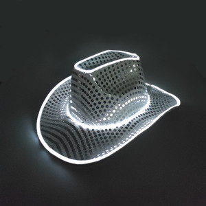 Wholesale Disco Luminous Led <strong>Bride</strong> <strong>Cowgirl</strong> <strong>Hat</strong> Glowing Light Bar Caps Bachelorette Party Supplies Flashing Neon Cowboy <strong>Hat</strong> - Product Image 4