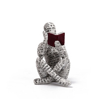 Petits ornements décoratifs, design Art Déco, ensemble de trois pièces pour le Ramadan, anniversaire, maison, bureau, salon, décorations en résine