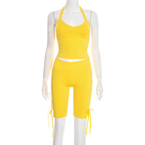 Nuovi Arrivi Estate 2026: Completo Casual da Donna Senza Maniche, Set Due Pezzi con Pantaloni Midi - Product Image 1