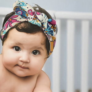 High Quality Elastic Nylon Infant Headband with Sweet <b>Flower</b> Bow Design 10cm Fashion Hairband for Newborn Baby <b>Girls</b> - Product Image 3