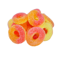 Superzure appelvormige fruitige snoepjes met perzikgeur, 1000g zak
