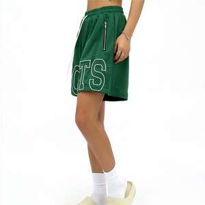 Men's Summer Sporty <b>Board</b> Shorts High Waist 5 Inch Mesh Breathable Basketball Embroidered Technics Elastic Waist - Product Image 5