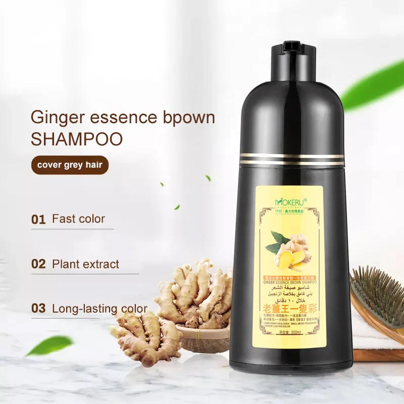 Dropshipping Wholesale Herbal Hair Color Dye Black Shampoo Permanent Ginger Black Shampoo For Woman and Man Hair Color