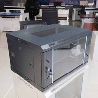 Armoire serveur murale en acier laminé à froid de 19 pouces 6U, économiseur d'espace, rack réseau