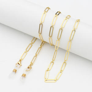 Fabrika toptan yüksek kalite moda el yapımı kadın gözlük aksesuarları altın zincirleri gözlük dize kordon Metal güneş gözlüğü zinciri - Product Image 4