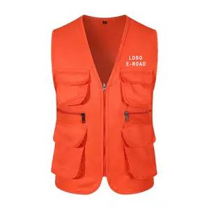 Outdoor Casual Fishing. Work Vest Volunteer Safety Utility Work Multi Pocket Vest