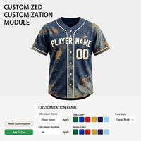 Maillots de baseball respirants en maille Birdseye pour équipes de loisirs adultes, tie-dye inversé, personnalisés et cousus sur mesure pour les matchs des séries éliminatoires de ligue