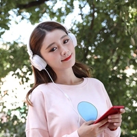 Casque d'écoute filaire Over Ear Casque Hi-Fi pliable avec micro intégré pour PC/téléphones