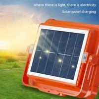 Solarbetriebener IP65 wasserdichter LED-Strahler, ultrahelles, wiederaufladbares Licht, 50.000 Stunden Lebensdauer, für den Einsatz im Freien, beim Camping, im Notfall