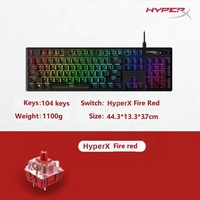 Keyboard Gaming Mekanik HyperX Alloy Origins Core RGB dengan Antarmuka USB-C, Tombol yang Dapat Diprogram, Kemiringan yang Dapat Disesuaikan, 87-Tombol Hot-Swap