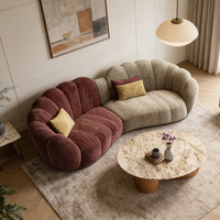 Fauteuil en velours Teddy moelleux et mignon, siège doux pour salon, style minimaliste, canapé de sol décoratif pour chambre à coucher