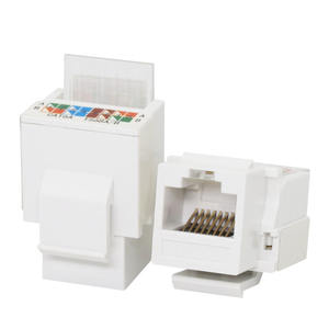 مقبس إيثرنت موديولار RJ45 UTP Cat6a 8P8C بزاوية 90 درجة للشبكات DP-KJ-8023 - Product Image 1