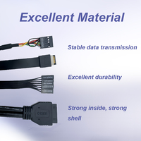 Placa de circuito PCB de 2 puertos USB 3,0, Cable de salida de entrada de Audio, interruptor de alimentación, carcasa de ordenador, Cable de Panel frontal USB, placa base