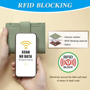 Portafogli e Borsette in Vera Pelle per Donne, <span class=keywords><strong>Grande</strong></span> Capacità, <span class=keywords><strong>Portafoglio</strong></span> in Pelle Bovina con Blocco RFID - Product Image 2
