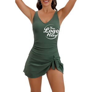 Traje de Baño de Una Pieza para Mujer, Vestido de Baño con Control de Abdomen, Falda de Baño - Product Image 3