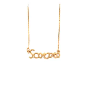  46509 Xuping bijuterias atacado nuovo stile lettera di modo del pendente della collana in oro 18 carati placcato collana di colore