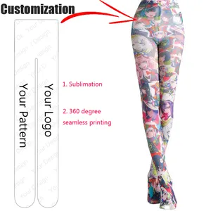 Leggings imprimés en velours d'animation étoilée du Japon pour filles, collants de tatouage imprimés pour femmes