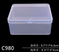 Boîte en plastique semi-transparente avec couvercle, boîte de rangement en plastique personnalisée avec couvercle à clipser, prix de gros d'usine