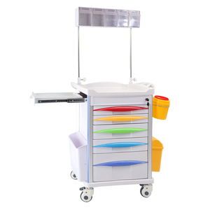 Carro de hospital de plástico ABS para clínica, carro médico de infusión de pacientes, muebles de hospital, carro médico de emergencia - Product Image 1