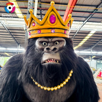 Grand modèle de gorille animatronique grandeur nature pour la décoration des centres commerciaux et des parcs à thème, pour les événements publics et les parcs d'aventure