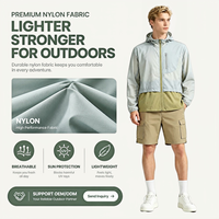Chemise de randonnée pour homme UPF 50+ à séchage rapide, ultra-légère, respirante, coupe ample avec fermeture éclair bidirectionnelle, protection solaire pour l'extérieur