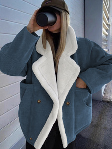 Nuova Collezione Autunno-Inverno 2025: <span class=keywords><strong>Cappotto</strong></span> in Pelliccia d'Agnello da <span class=keywords><strong>Donna</strong></span>, Moda Elegante e Comoda, Stile Retrò - Product Image 3