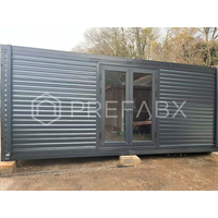 Maison préfabriquée PrefabX House Flip ClassicB, design moderne noir de luxe, maison de haute qualité, 2 chambres, écologique, ignifuge, bâtiment de bureaux