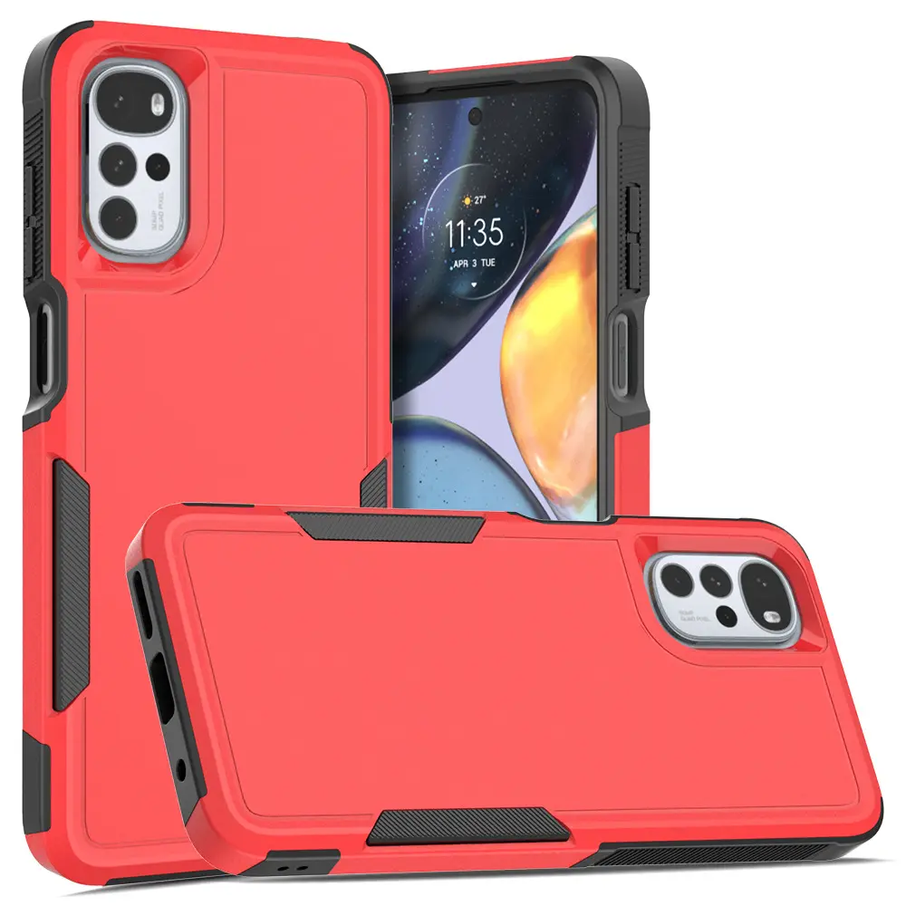 Casing pelindung baru Perdagangan Luar Negeri PC + TPU casing ponsel 2 in 1 Set untuk Motorola Moto G31 G41 G52 G82 G22 E32 E20 E30 E40 ODM