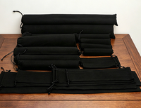 Pochette de rangement en toile avec cordon de serrage, logo personnalisé, plusieurs tailles, sac cylindrique long, housse de protection, organiseur d'outils