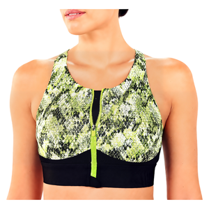 Sujetador Deportivo Postparto y <span class=keywords><strong>Postoperatorio</strong></span> con Estampado por Sublimación, Cierre Frontal, Espalda Cruzada, Soporte de Alto Impacto, Copas Extraíbles, OEM ODM - Product Image 4