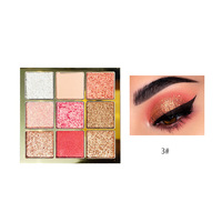 Palette d'ombres à paupières personnalisée de haute qualité, finition scintillante, ombre à paupières sèche, livre, marque privée