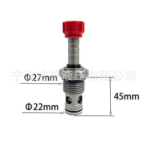 Vanne solénoïde hydraulique Wip OD15X89A en acier au carbone fileté 12-Bore normalement ouverte fermée - Product Image 2