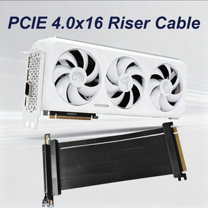 PCIE 4.0 16x High Speed Conversion <b>Cable</b> 90 Degree Connector Compatible With RTX3090 RTX3080 RTX3070 RTX3060Ti RX6900XT and RX6 - Product Image 2