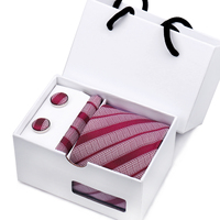 Coffret Cravates Homme en Soie et Polyester à Motif Cachemire, Idéal pour Cadeaux de Mariage, avec Cravate et Pochette