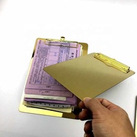 Presse-papiers d'écriture scandinave or en acier inoxydable dossier Ins ordre Menu Clip métal multifonctionnel A4 Conseil Clip