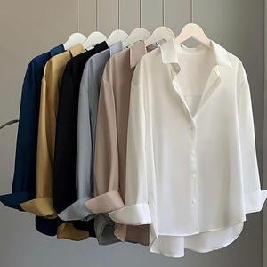 Camisa Casual Vintage para Mujer, Tela Suave, Manga Larga, Botones, Blusa Cómoda y Elegante para Fiestas, Verano, Invierno, Uso Diario - Product Image 3