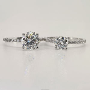 Telula Bague en or véritable 10 carats, or massif 10 carats, 1 carat, 2 carats, bijoux de fiançailles pour femmes, bague de mariage en moissanite - Product Image 3