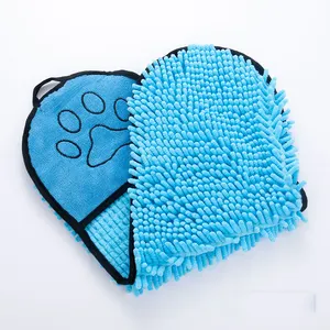Fashionable Solid No Pilling No Fading Quick-Drying Hand Using Pet Bath Towel For Dog Drying