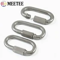 XP335 Mousqueton ovale en acier inoxydable 304 avec vis, clips de connexion rapide, fermoir, anneau extérieur, accessoires de quincaillerie DIY pour sacs