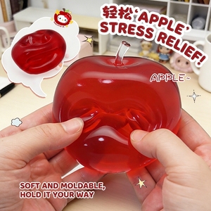 Jouet anti-stress pomme rouge à presser pour soulager <span class=keywords><strong>la</strong></span> colère et <span class=keywords><strong>la</strong></span> tension, moulable sans retrouver sa forme d'origine, jouet à récupération lente - Product Image 1