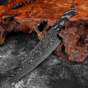 Couteau Kiritsuke en acier Damas Black Blade pour Dropshipping Shopify, lame vierge Full Tang pour projet de forgeage DIY de lames de cuisine affûtées - Product Image 4