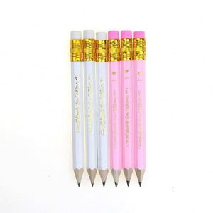 Crayons de golf en bois promotionnels en gros de 3,5 pouces, mignons, avec logo personnalisé, mini-crayons standard avec gomme, certifiés sûrs pour les enfants - Product Image 3