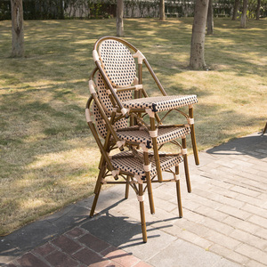 Chaises de bistrot en rotin français vintage pour l'extérieur, pour café et <span class=keywords><strong>restaurant</strong></span> - Product Image 4