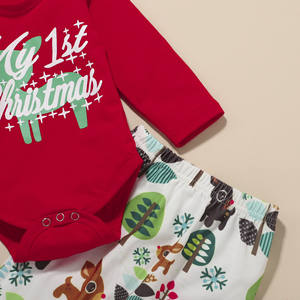 Ropa de Navidad para niños Ropa de <span class=keywords><strong>bautizo</strong></span> de bebé recién nacido <span class=keywords><strong>Traje</strong></span> de mameluco unisex <span class=keywords><strong>Traje</strong></span> de venta al por mayor - Product Image 4