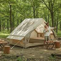 Grande tente gonflable de luxe, imperméable, durable et hermétique, en tissu Oxford PVC et nylon, pour les voyages et le camping en famille en plein air
