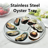 Plateau de service pour Buffet BBQ, assiette à hamster en acier inoxydable, fruits de mer, Bar de service, accessoires de cuisine, vaisselle de table 7 pièces