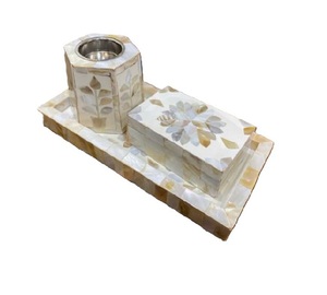 2026 qualité artisanat nacre bakhoor boîte plateau ensemble Bakhoor acrylique brûleur d'encens arabe Mubkhar Ramadan cadeau - Product Image 4