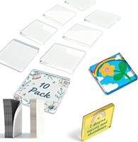 Magnet Kulkas Akrilik Bening Bentuk Tidak Beraturan Set DIY Desain Wabi-Sabi Perekat Sudah Terpasang Alas Magnetik Kosong Suvenir Pariwisata