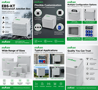 Boîtier de jonction EBASEE EBS-KT IP65 étanche en ABS PC, boîtier personnalisé pour prise industrielle, boîte de distribution de commande OEM