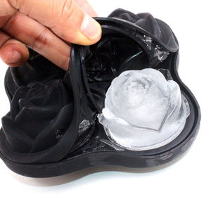 לוגו מותאם אישית ורד סיליקון רוז נייד מגש עם מכסה דבש מכסה דבש צורה מזון כיתה יצרנית כדור קרח עבור כלי גלידה - Product Image 2